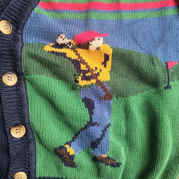 Vintage Hathaway Golf V Neck Cardigan Sweater Men's XLarge - Picture 3 of 4